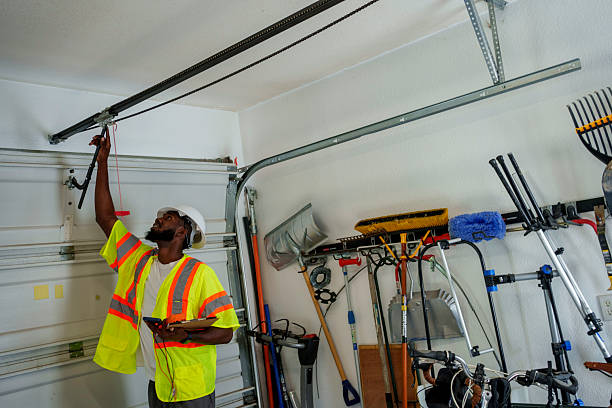 Professional Garage Door Panel Replacement technician working in Crosby, TX